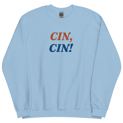CIN, CIN! Embroidered Blue Sweatshirt