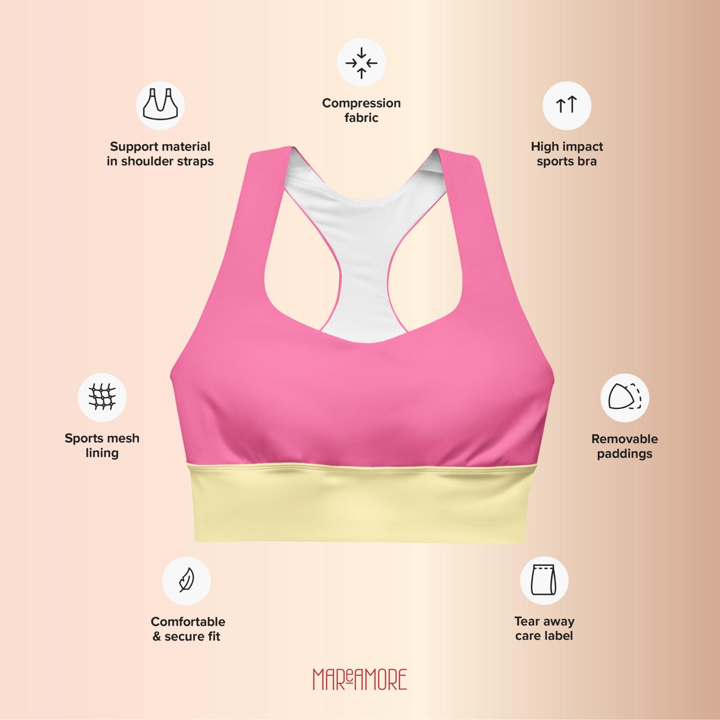 Fuchsia Pink Sports Bra | High-Intensity Support
