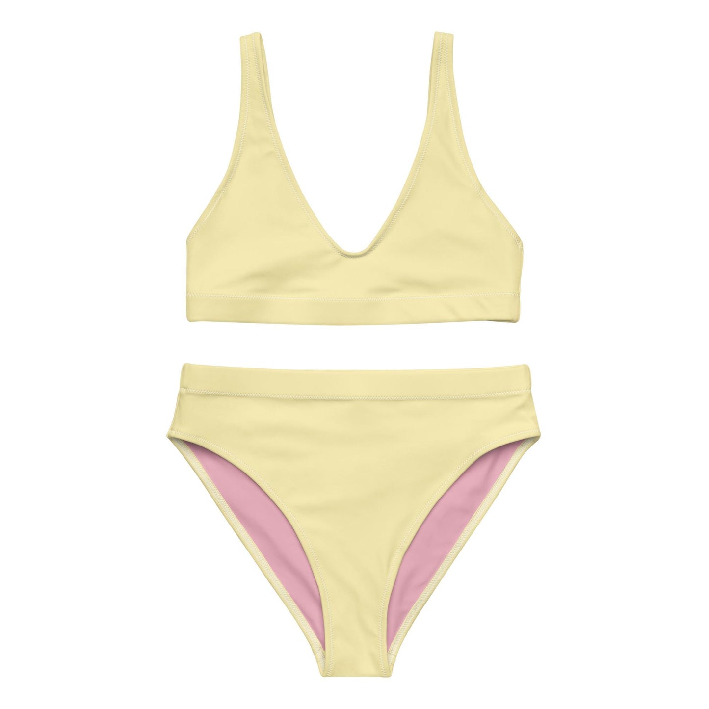 Butter Yellow High Waisted Bikini Set