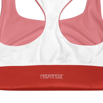 Blush Red Sports Bra | High-Intensity Support