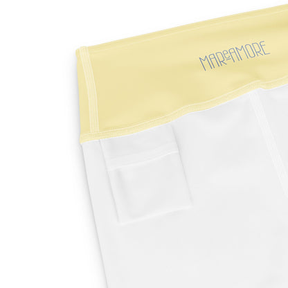Marine & Light Blue Colour-Block Yoga Shorts
