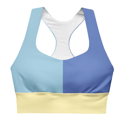 Marine & Blue Colour-Block Sports Bra