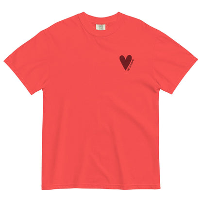 L'amore T-Shirt | Heart Embroidery | Paprika Red