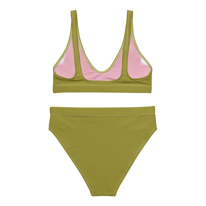 Olive Green High-Waisted Bikini Set