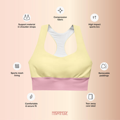Light Yellow Sports Bra | High-Intensity Support