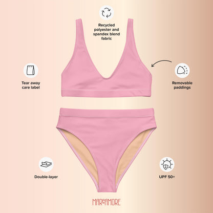 Light Pink High-Waisted Bikini Set