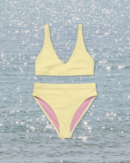 Butter Yellow High Waisted Bikini Set