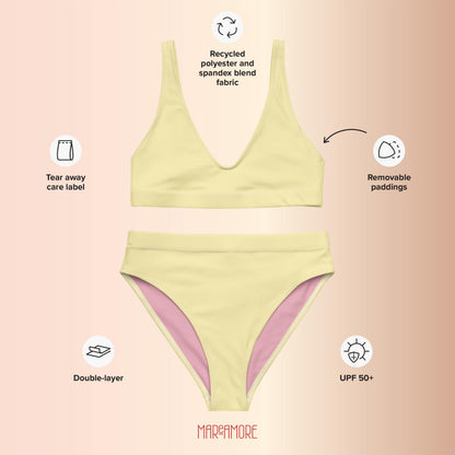 Butter Yellow High Waisted Bikini Set