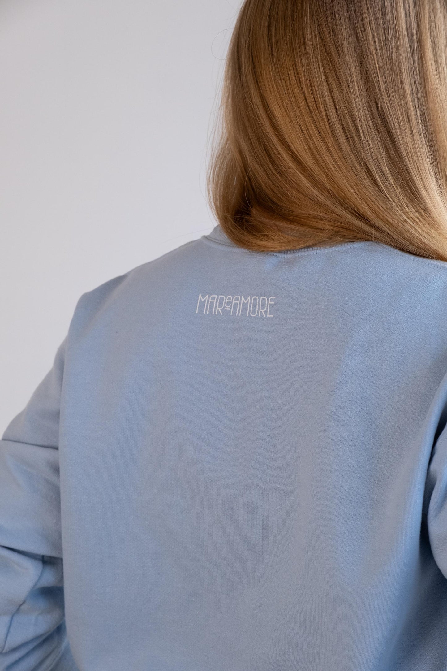 L'amore del Mare Blue Embroidered Sweatshirt