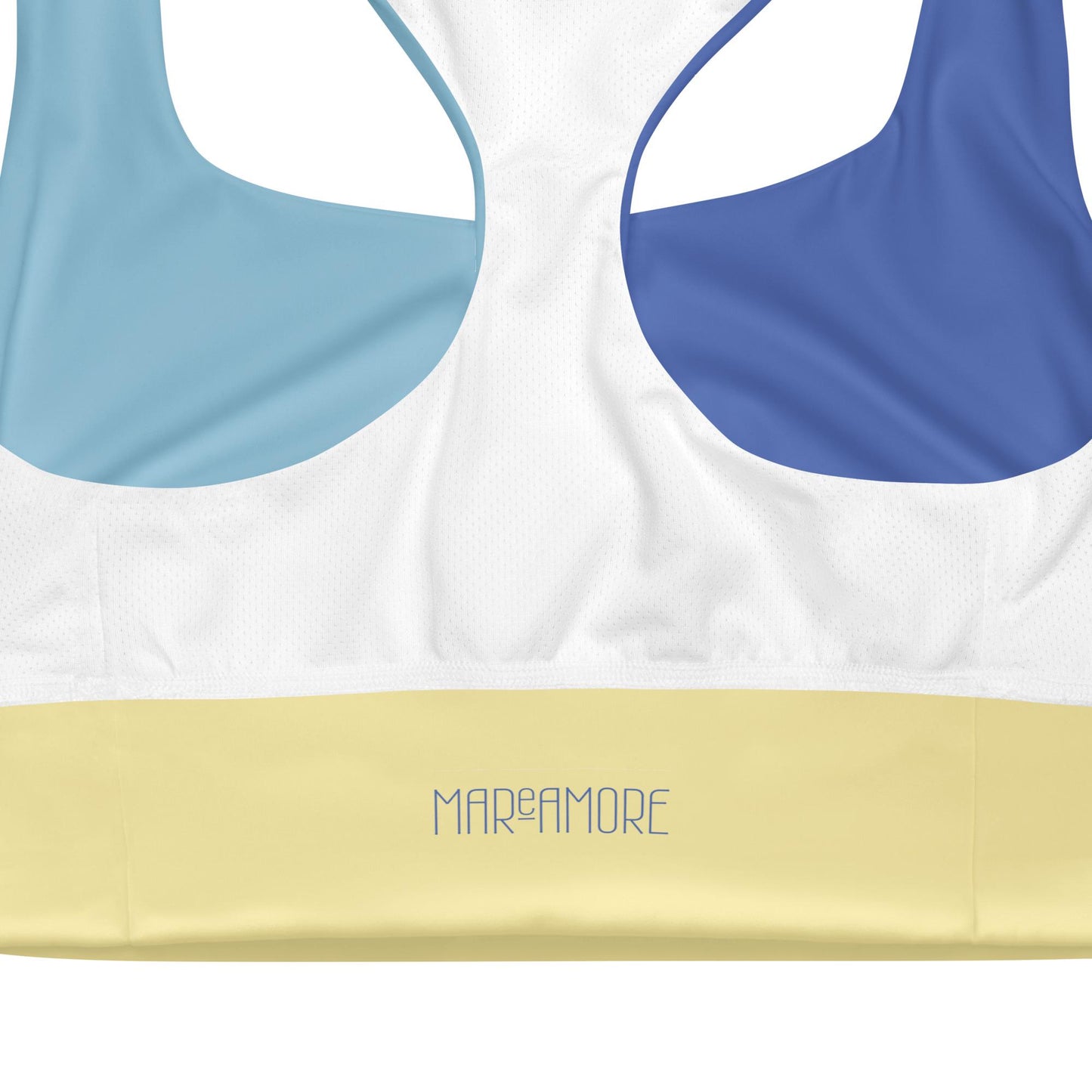 Marine & Blue Colour-Block Sports Bra