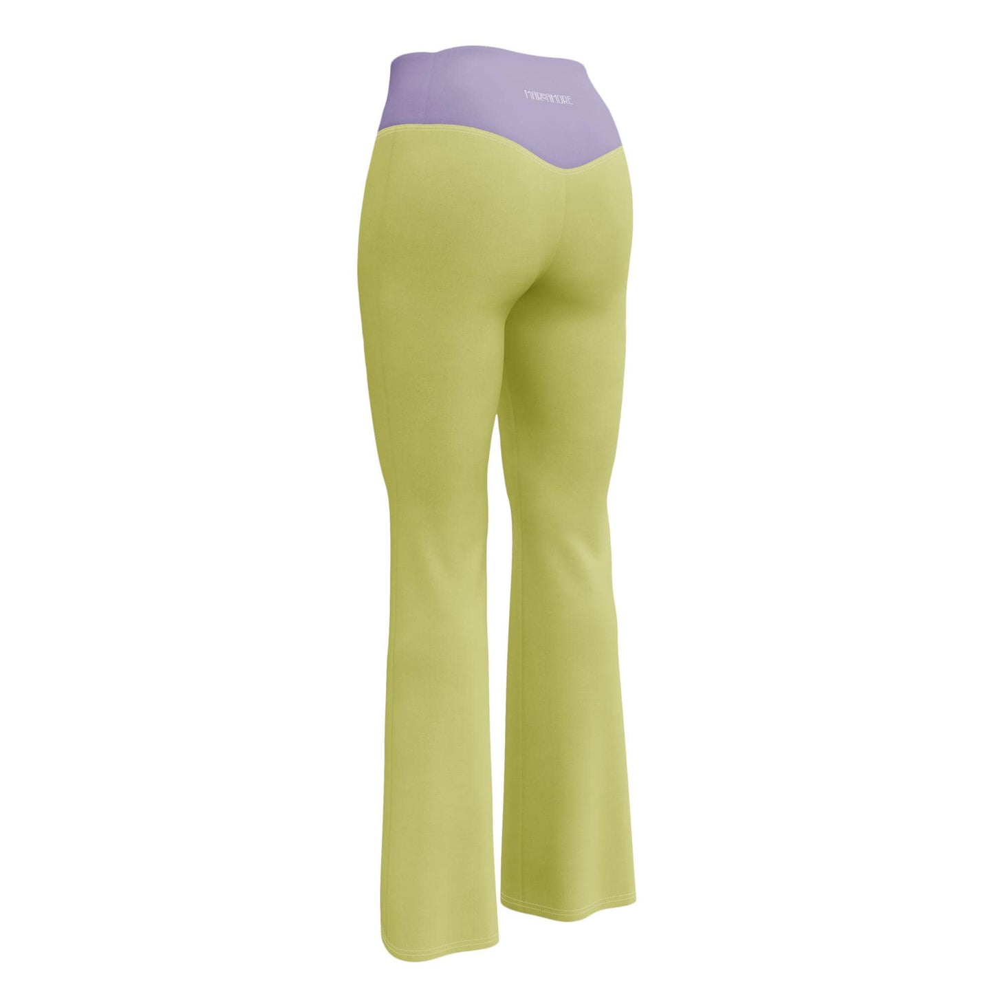 Lime Green High-Waisted Flare Leggings | Yoga Pants