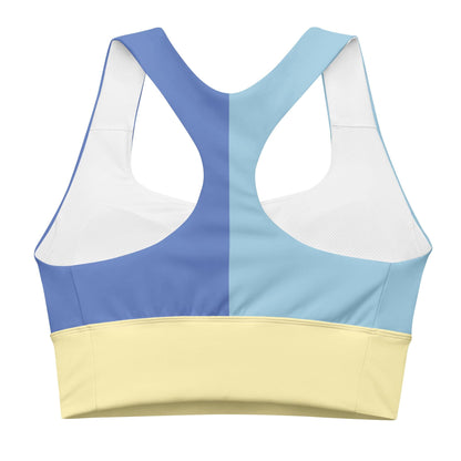 Marine & Blue Colour-Block Sports Bra