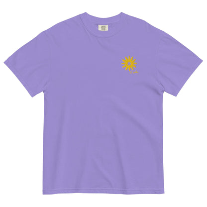 Mediterranean Art T-Shirt | Sun Embroidery | Violet