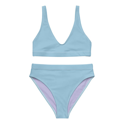 Sky Blue High-Waisted Bikini Set