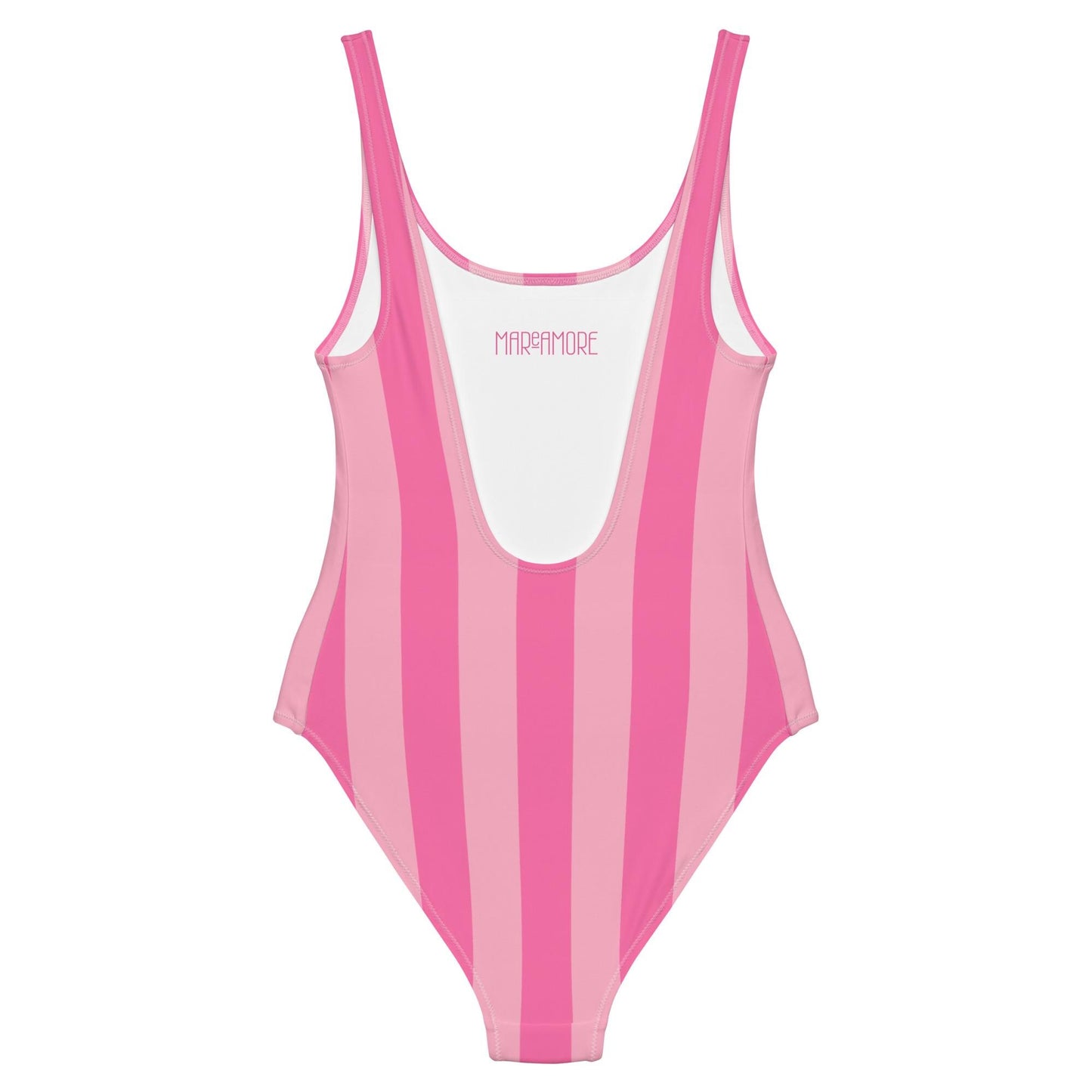 Fuchsia & Pink One-Piece Striped Swimsuit