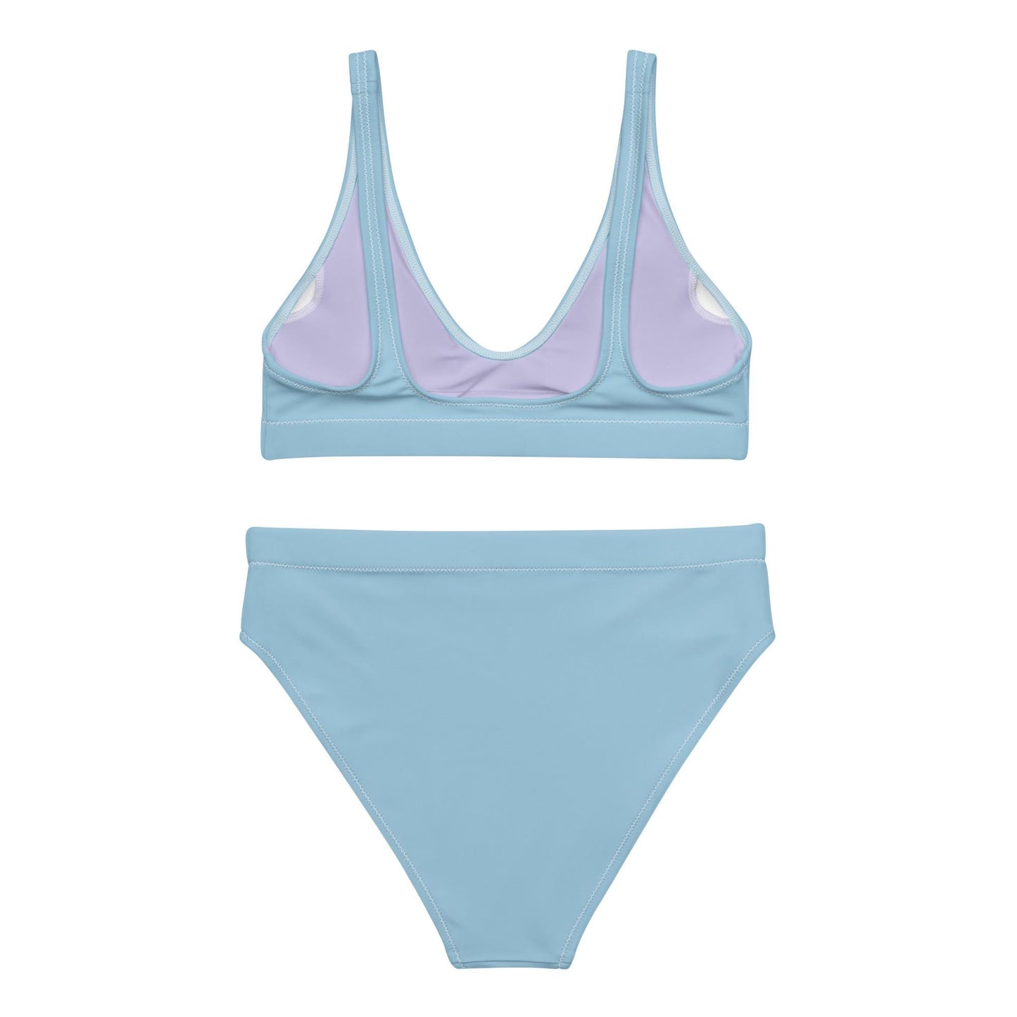 Sky Blue High-Waisted Bikini Set