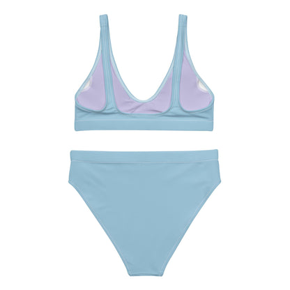 Sky Blue High-Waisted Bikini Set