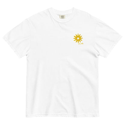 Mediterranean Art T-Shirt | Sun Embroidery | White