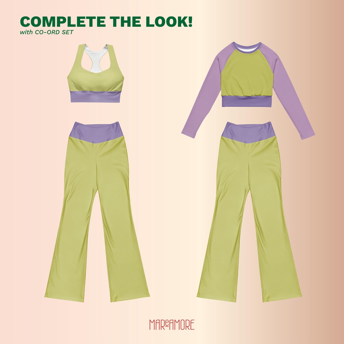 Lime Green High-Waisted Flare Leggings | Yoga Pants
