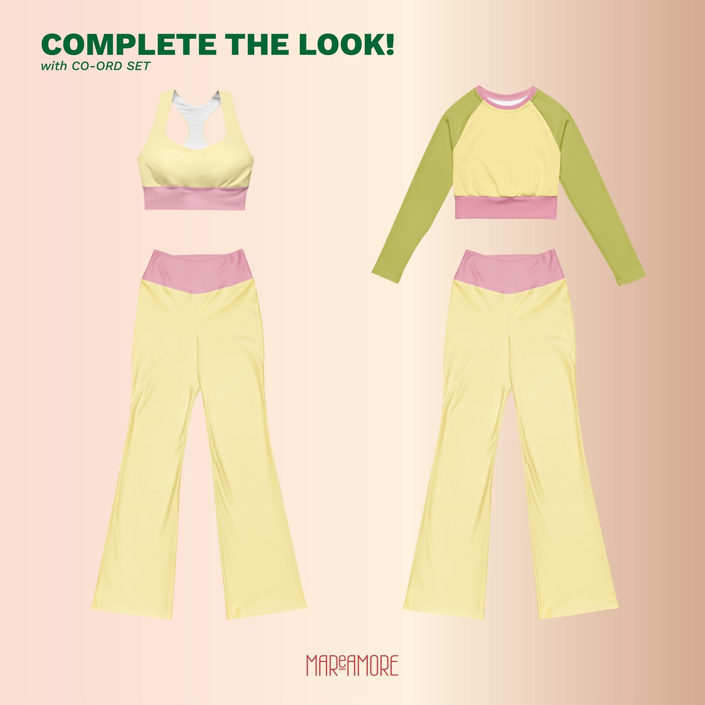 Light Yellow Sports Bra | High-Intensity Support