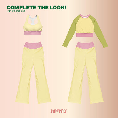 Light Yellow Sports Bra | High-Intensity Support