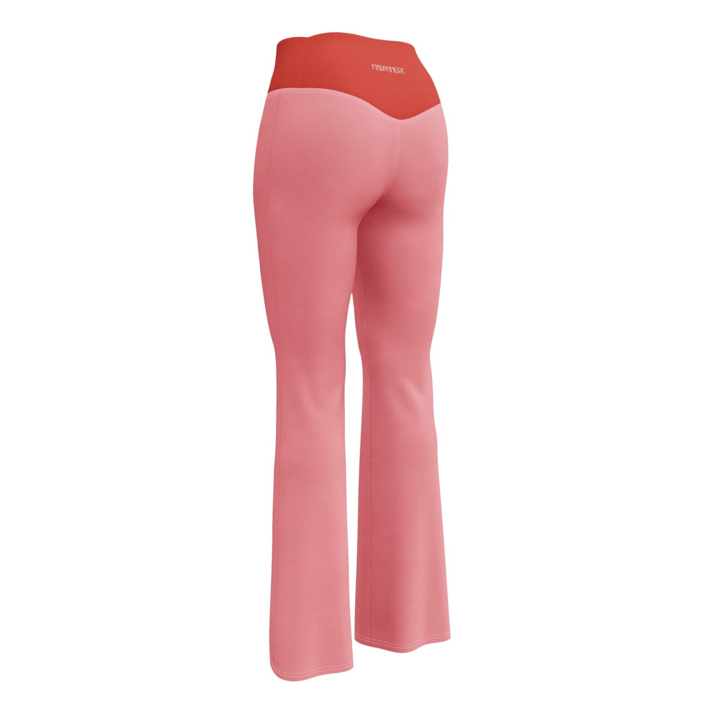 Blush Red High-Waisted Flare Leggings | Yoga Pants