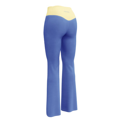 Marine Blue High-Waisted Flare Leggings | Yoga Pants