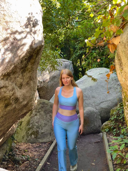 Light Blue Sports Bra | High-Intensity Support