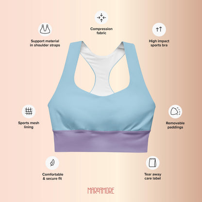 Light Blue Sports Bra | High-Intensity Support