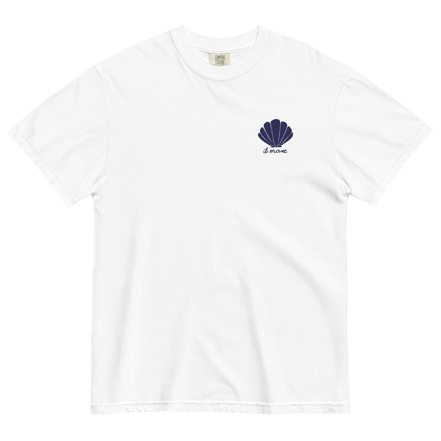 Aphrodite T-Shirt | Seashell Embroidery | White