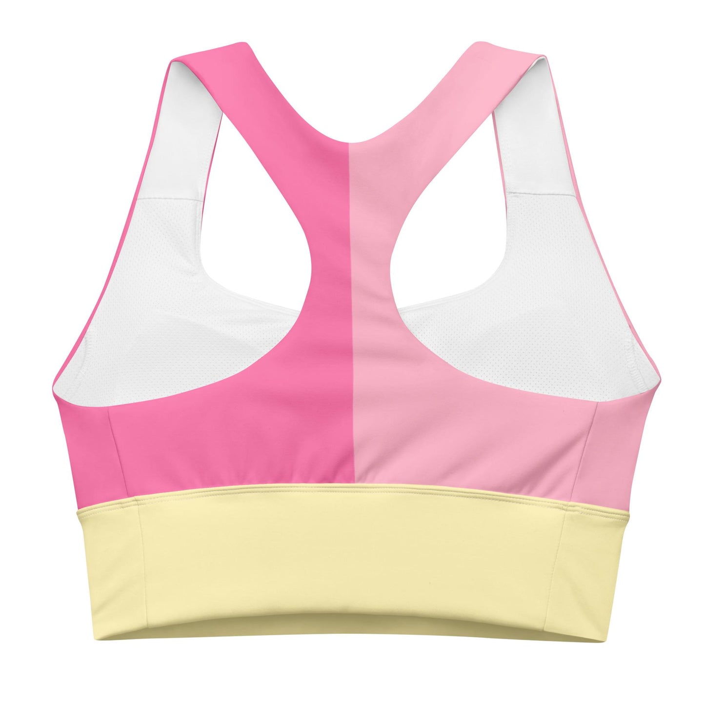 Fuchsia & Pink Colour-Block Sports Bra