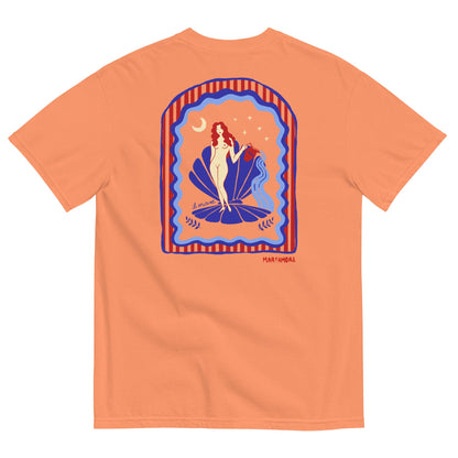 Aphrodite T-Shirt | Seashell Embroidery | Terracotta