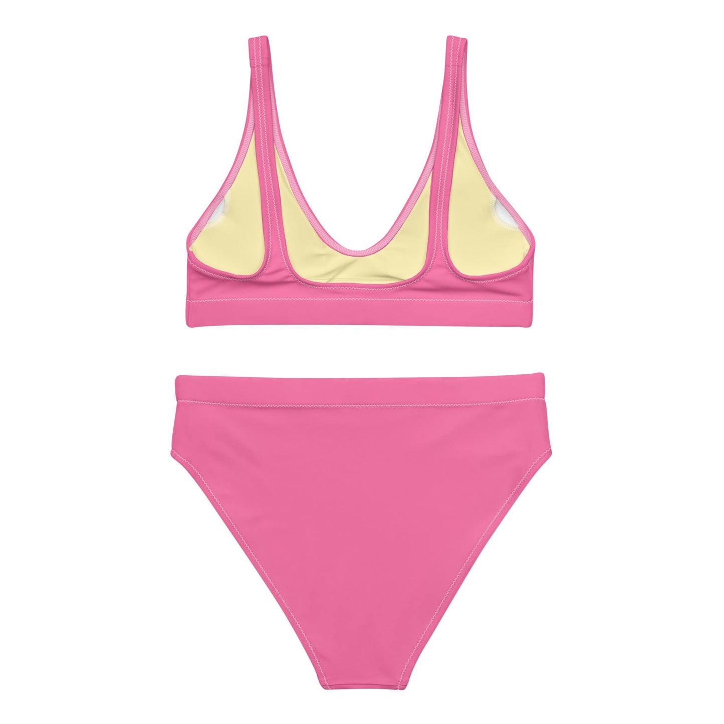 Fuchsia Pink High-Waisted Bikini Set