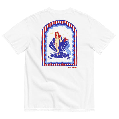 Aphrodite T-Shirt | Seashell Embroidery | White