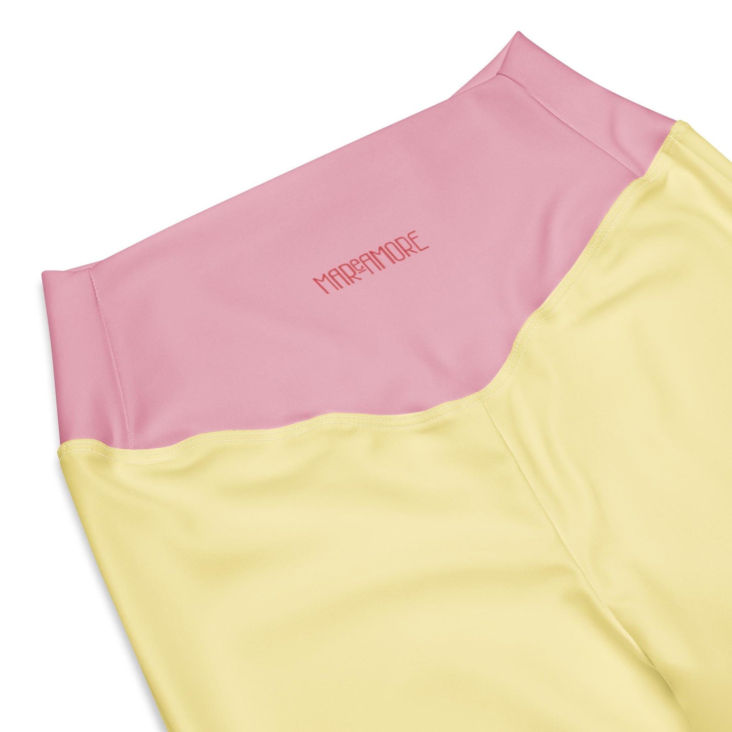 Light Yellow High-Waisted Flare Leggings | Yoga Pants
