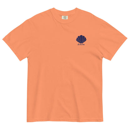 Aphrodite T-Shirt | Seashell Embroidery | Terracotta