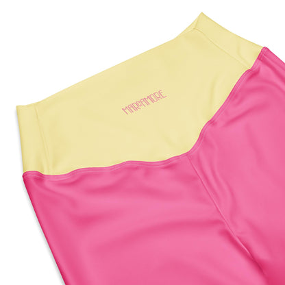 Fuchsia Pink High-Waisted Flare Leggings | Yoga Pants