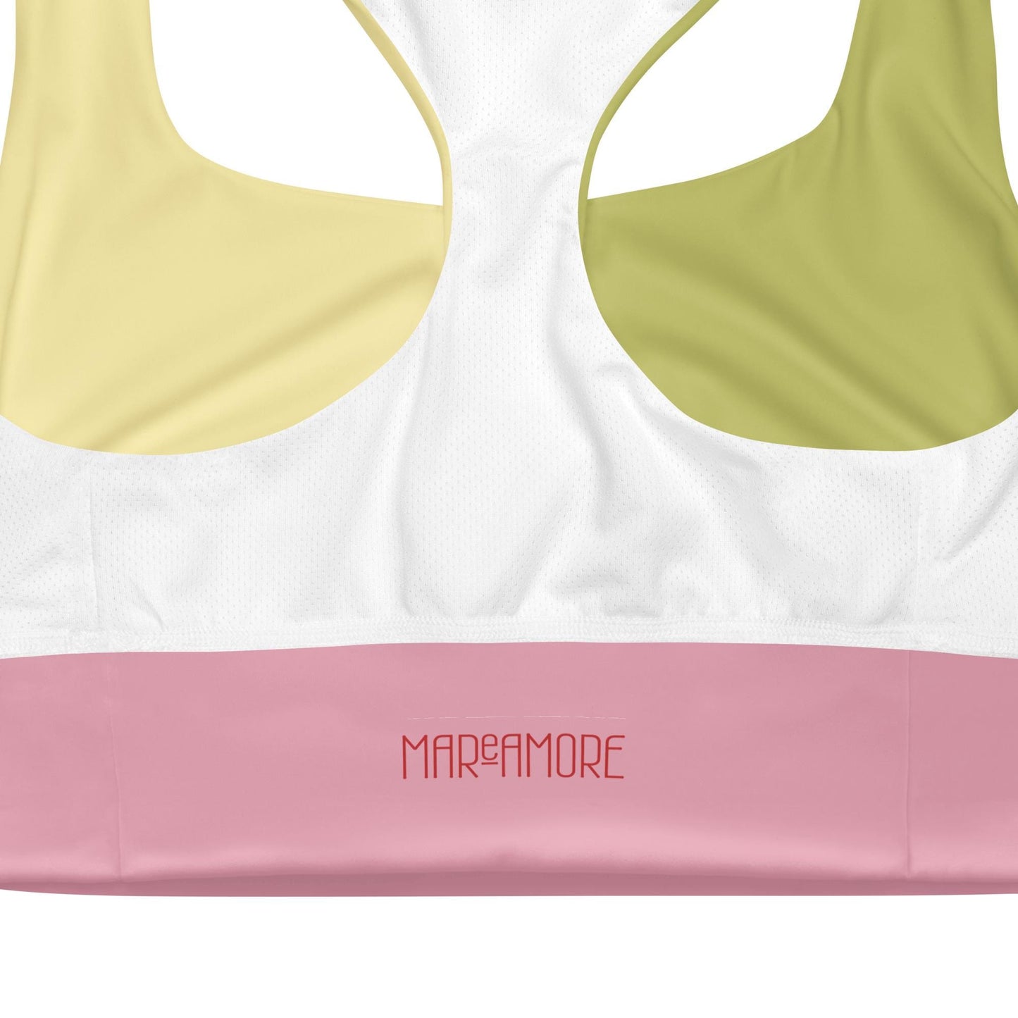 Yellow & Lime Green Colour-Block Sports Bra