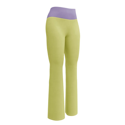 Lime Green High-Waisted Flare Leggings | Yoga Pants