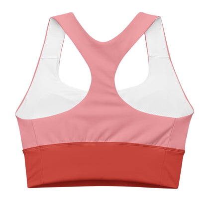 Blush Red Sports Bra | High-Intensity Support