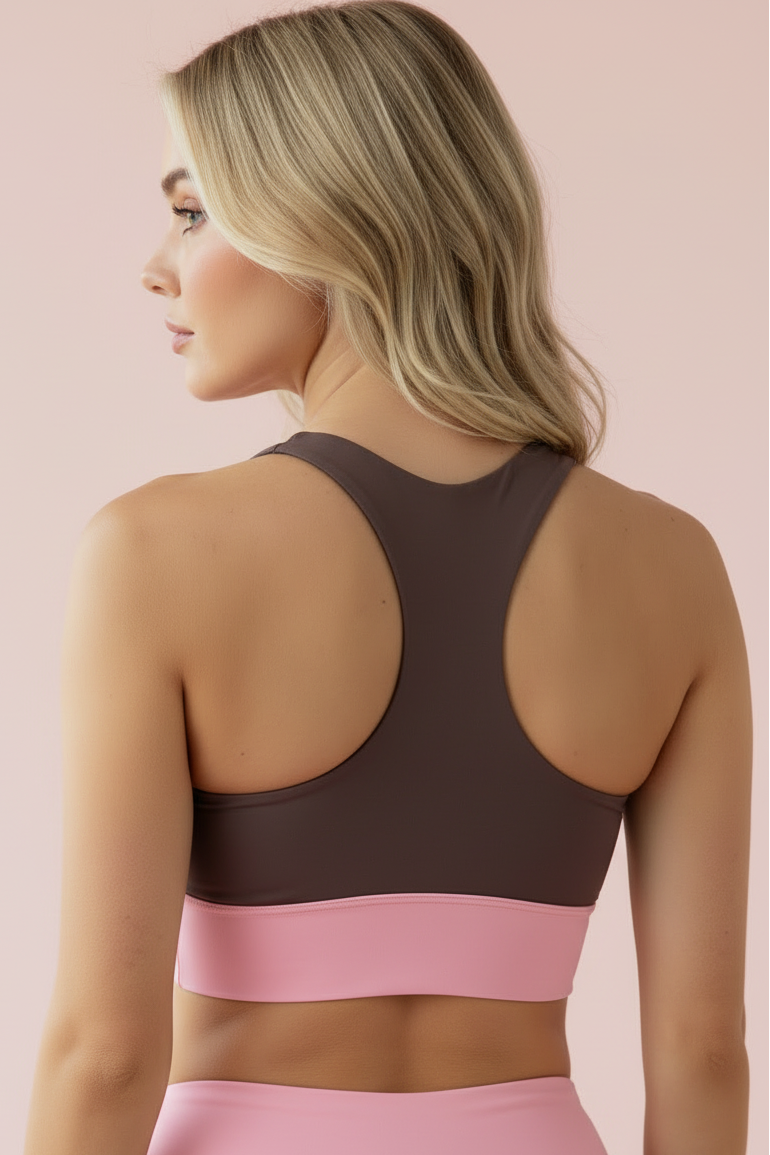 Sports Bra - Brown Pink 