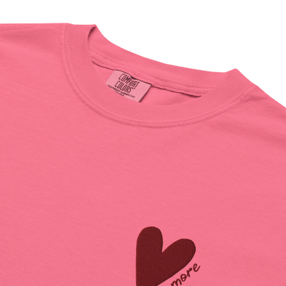 L'amore T-Shirt | Heart Embroidery | Pink