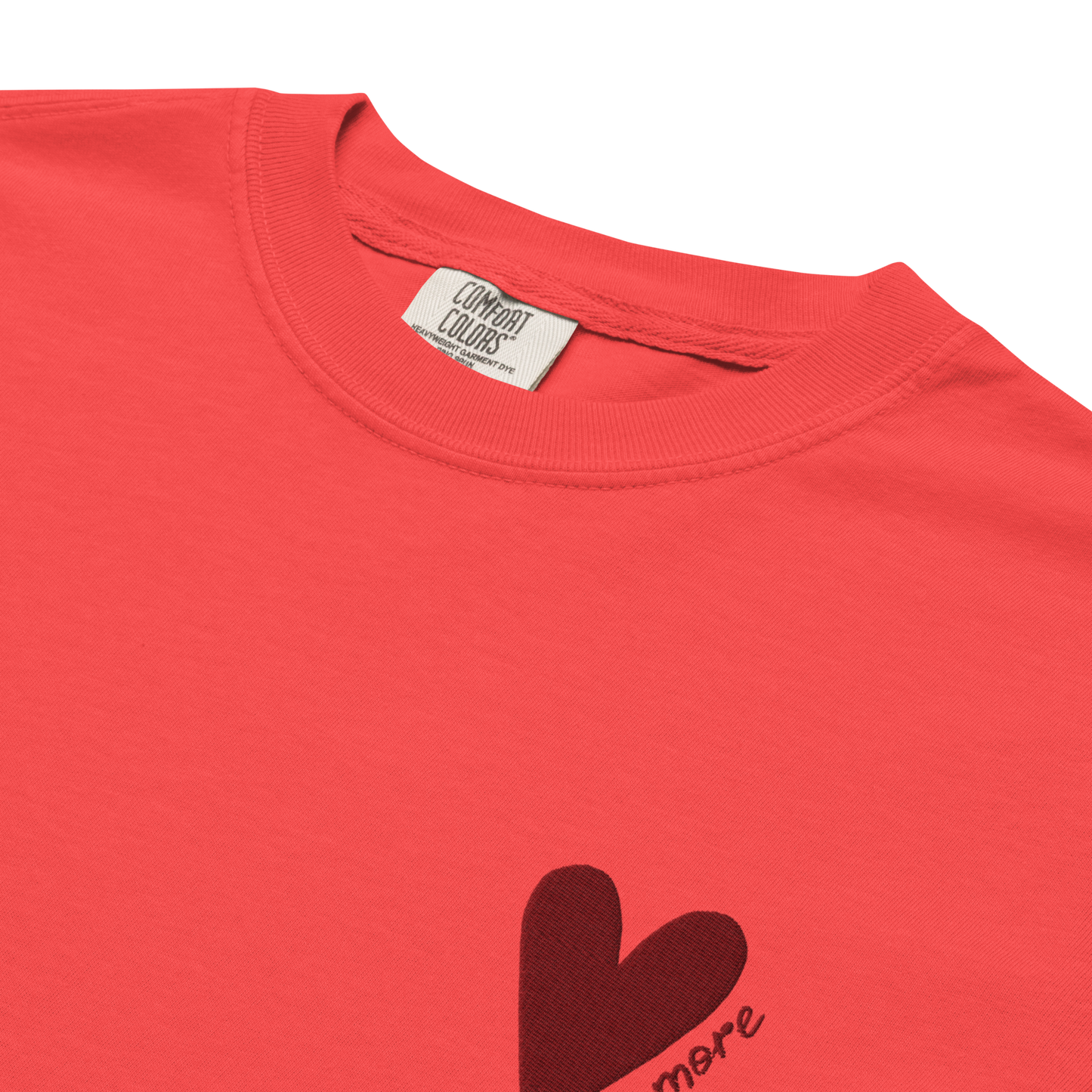 L'amore T-Shirt | Heart Embroidery | Paprika Red