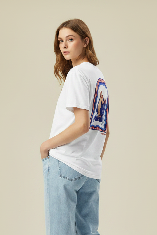 Aphrodite T-Shirt | Seashell Embroidery | White