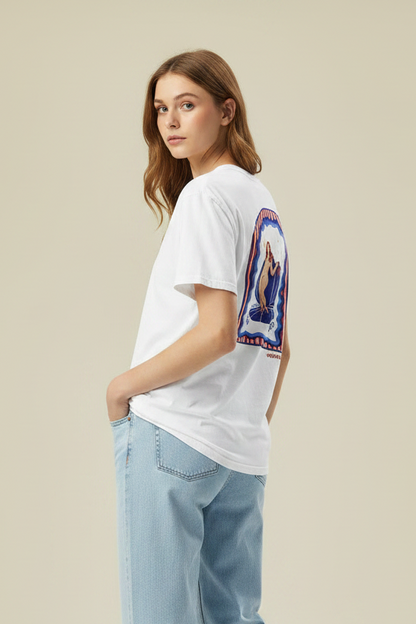 Aphrodite T-Shirt | Seashell Embroidery | White